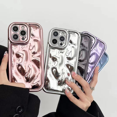 All-inclusive Drop-resistant Electroplated Meteorite Pattern Phone Case For iPhone 16