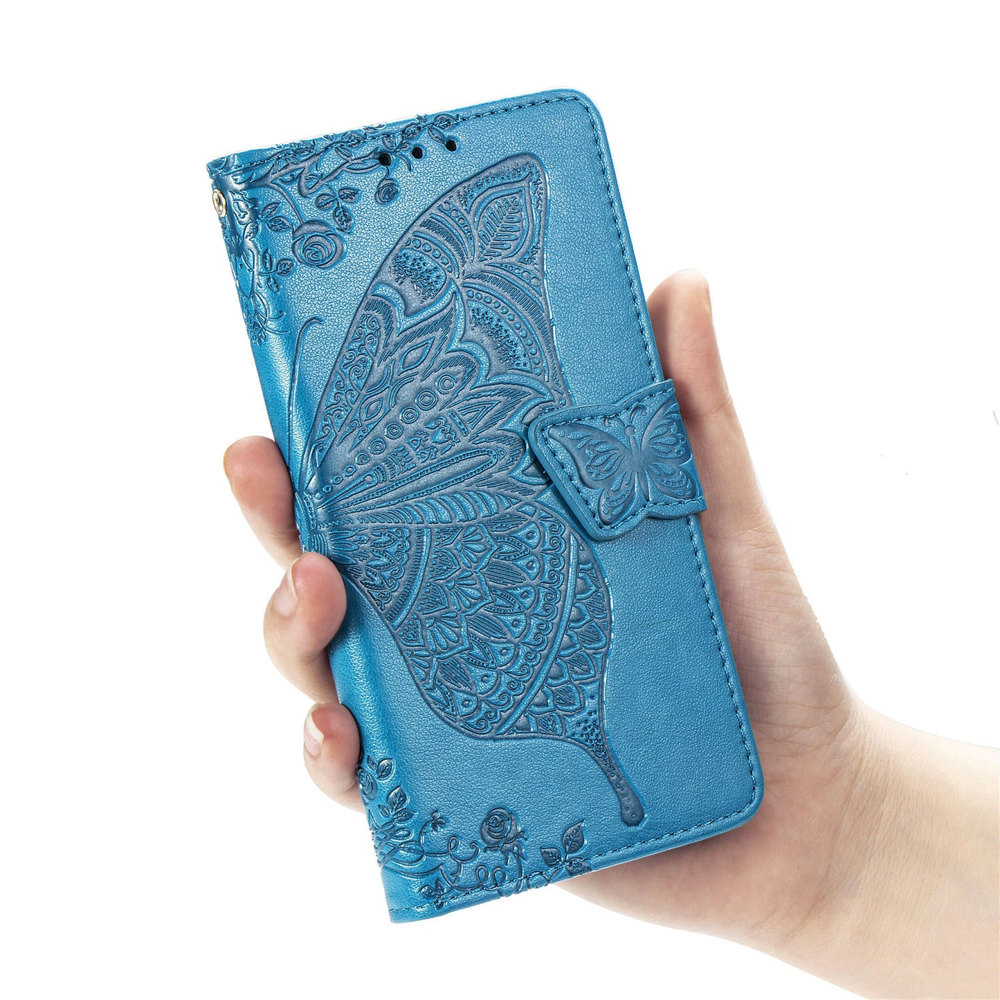 Flower Butterfly Embossed Leather Case For Samsung Galaxy S20