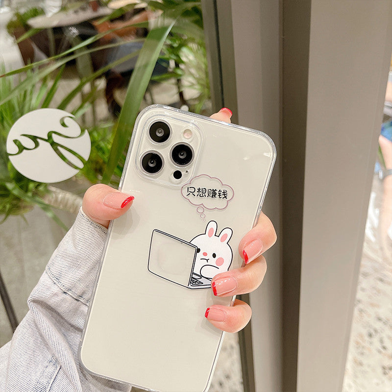 Bear And Rabbit Transparent Soft Silicone Phone Case - MyMobile