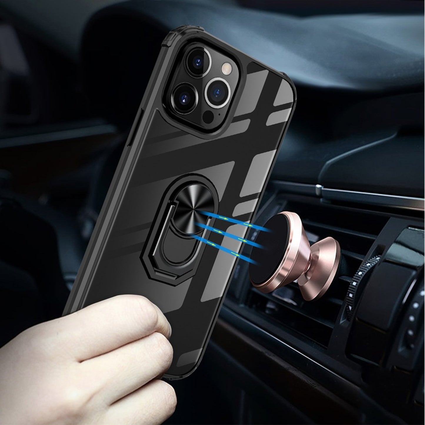 Ring Holder Military Shockproof Car Magnetic Case For Iphone 14 Pro