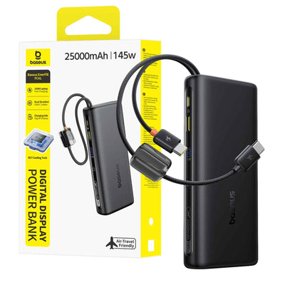 Baseus EnerFill FC41 Digital Display Power Bank with Dual Built-in USB-C Cables 25,000mAh 145W