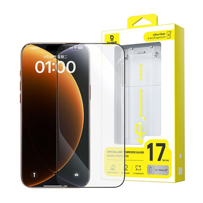 Baseus Crystal Diamond Series HD Tempered Glass Dust-free Chamber II For iPhone 17 Pro