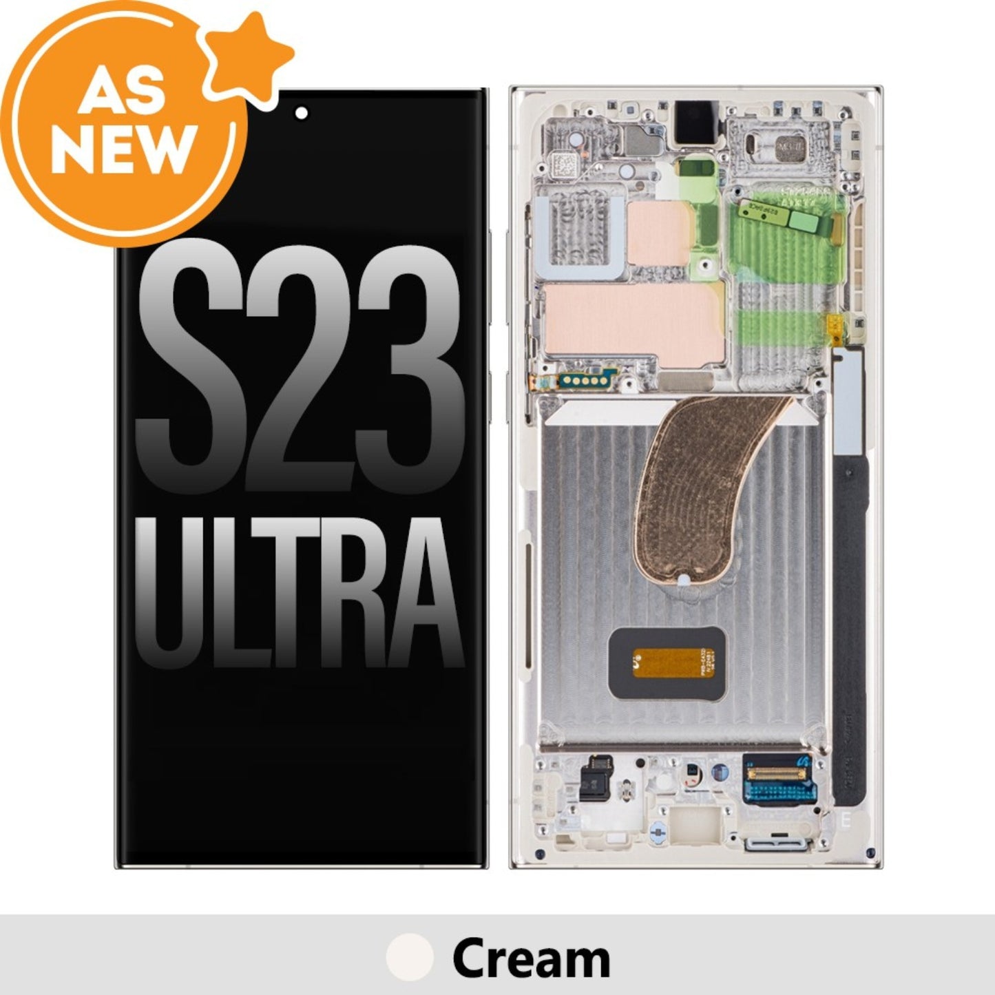 AS NEW-Samsung Galaxy S23 Ultra 5G S918B OLED Screen Replacement (SERVICE PACK SCREEN AND FRAME )