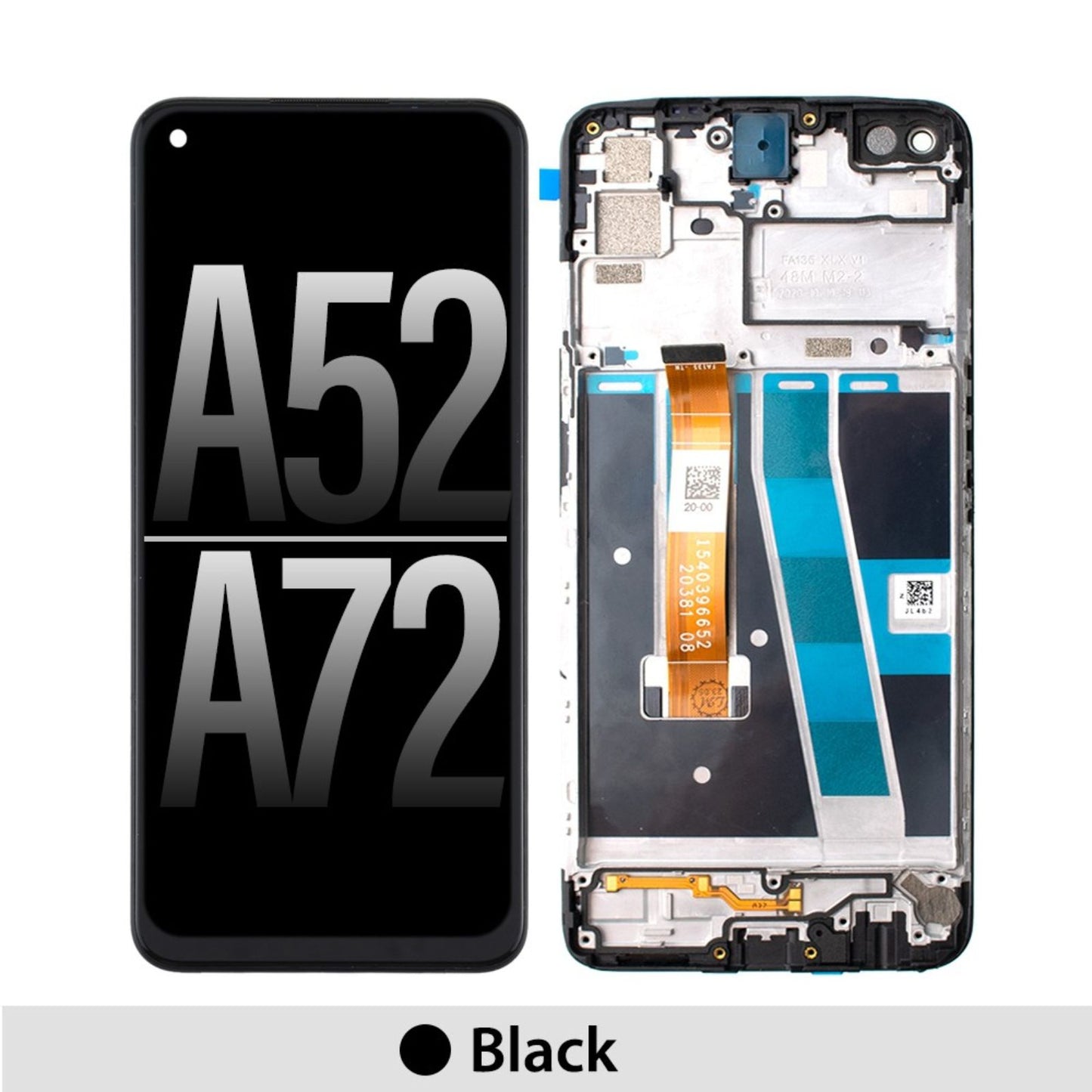 BQ7 LCD Screen Repair for OPPO A52 A72 with Frame (AS the same as service pack, but not from official OPPO) MyMobile