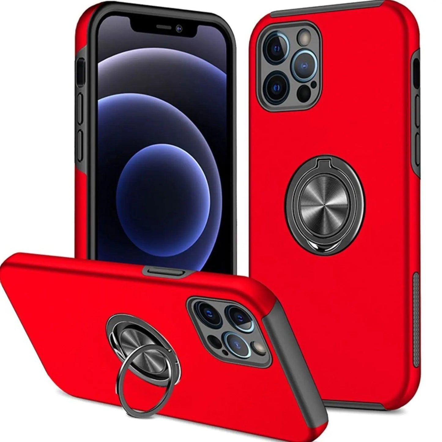 Magnetic Ring Holder Shockproof Cover Case For Iphone 14 Plus