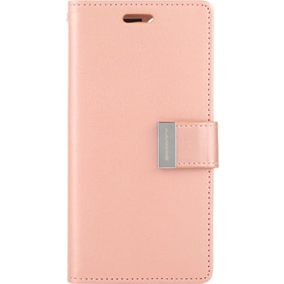Mercury Rich Diary Case for iPhone 15 Plus Rose Gold