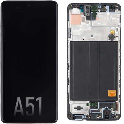 Samsung Galaxy A51 A515F OLED Screen Replacement Digitizer GH82-21680A/21669A/22084A/22083A (Service Pack)-Black