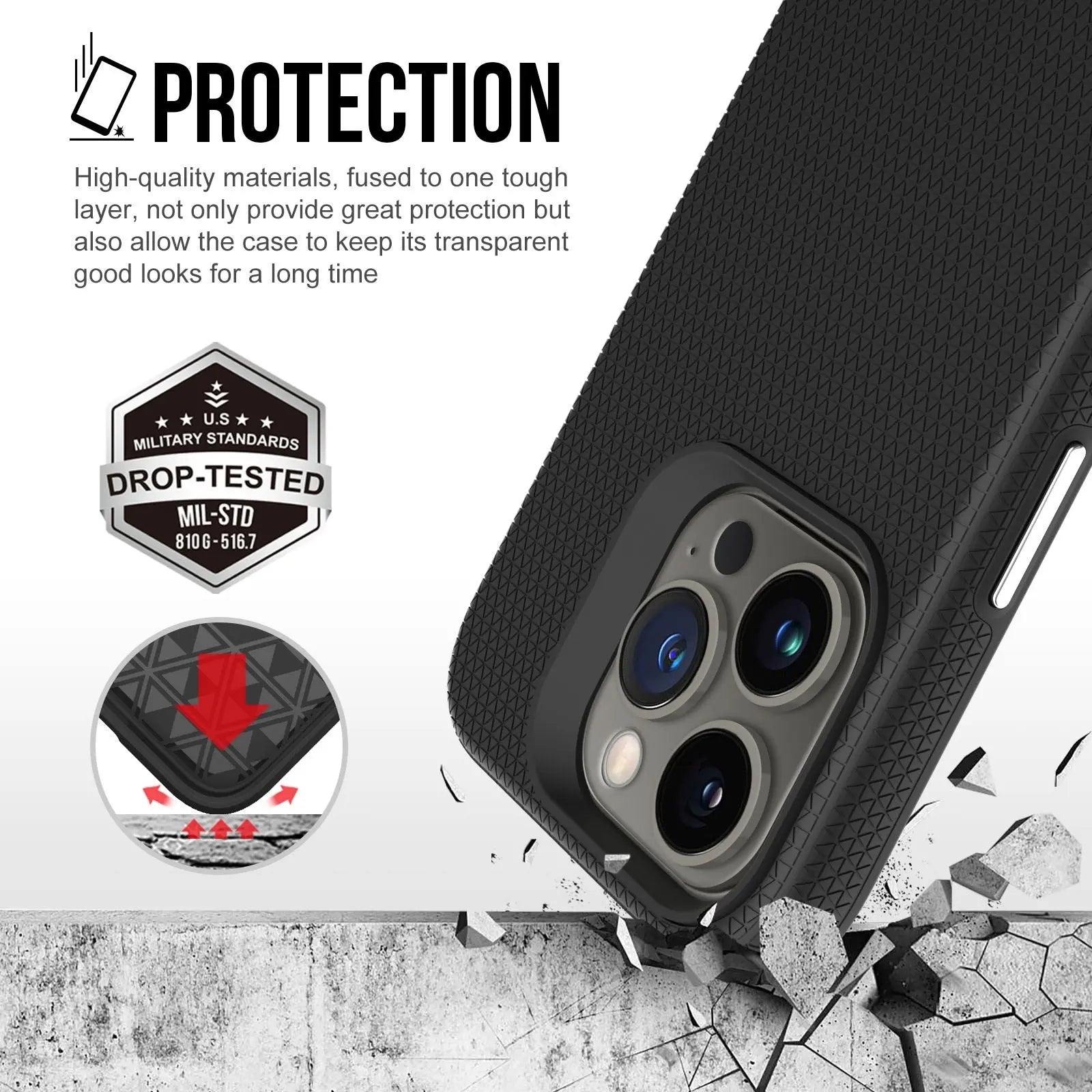 Rhinos Rugged Shockproof Case for iPhone 15 Pro Max