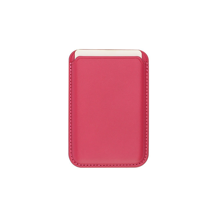 Leather Magnetic Card Sleeve For iPhone 15