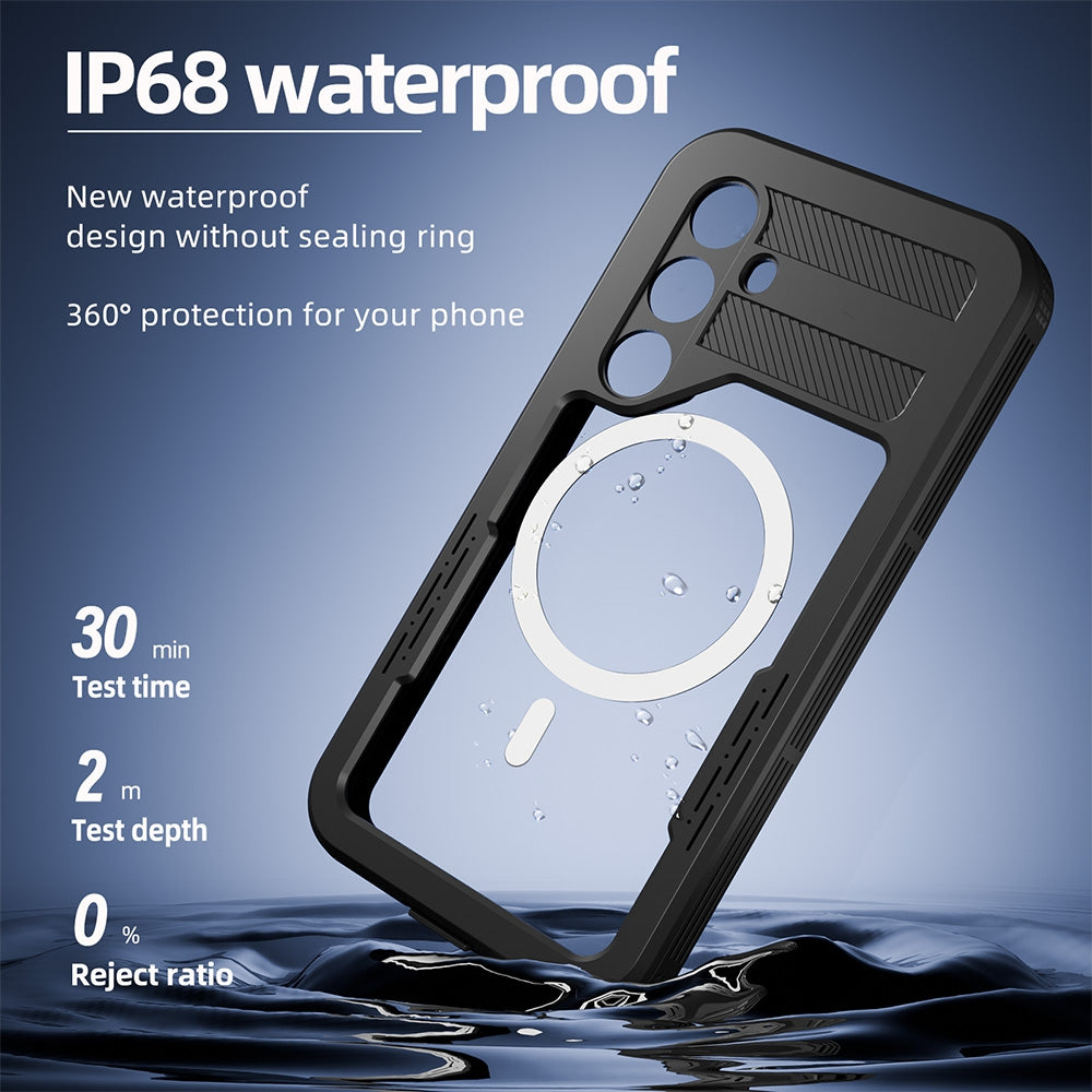 Redpepper Dot+ IP68 Waterproof Case Cover with Magnetic Ring for Samsung Galaxy S24