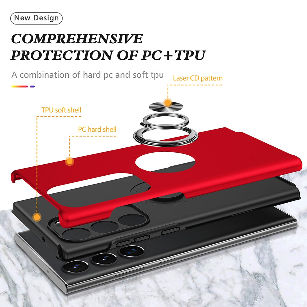 Magnetic Ring Holder Shockproof Case Cover for Samsung Galaxy S24 Ultra