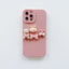 Women's Fashion Three-dimensional Doll Bear Decorative Phone Case Protective Cover For iPhone 14