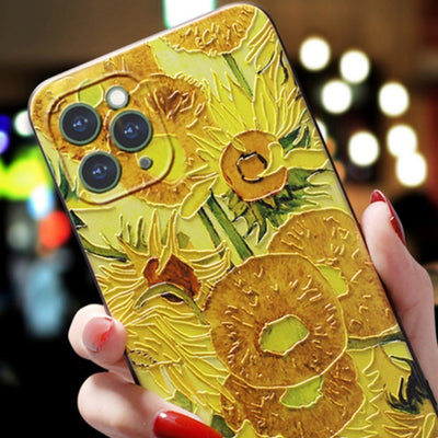 Van Gogh Starry Sky Mobile Phone 3D Soft Case For iPhone 15