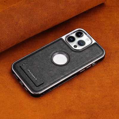 High Grade Leather Stand Phone Case For iPhone 14