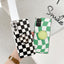 Checkerboard Mobile Phone Case Bracket Soft Shell Protection Cover - MyMobile