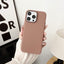 Solid Color Large Hole Sand Crystal Phone Case For iPhone 15