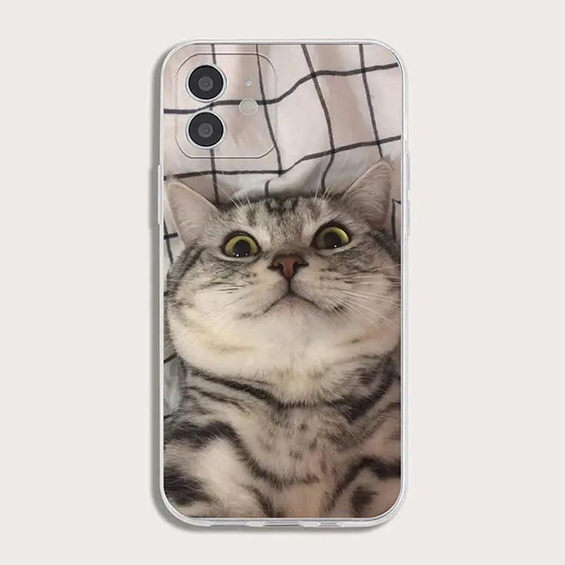 Painted Cat Transparent TPU Soft Shell Phone Case Online Only