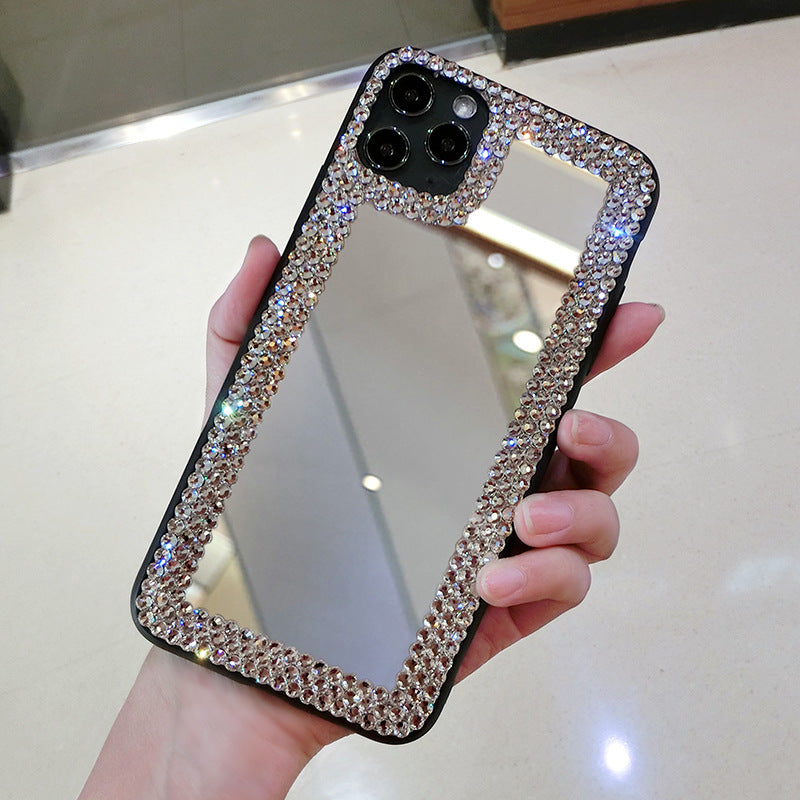 Women's Fashion Rhinestone-encrusted Silicone Drop-resistant Phone Case For iPhone 15