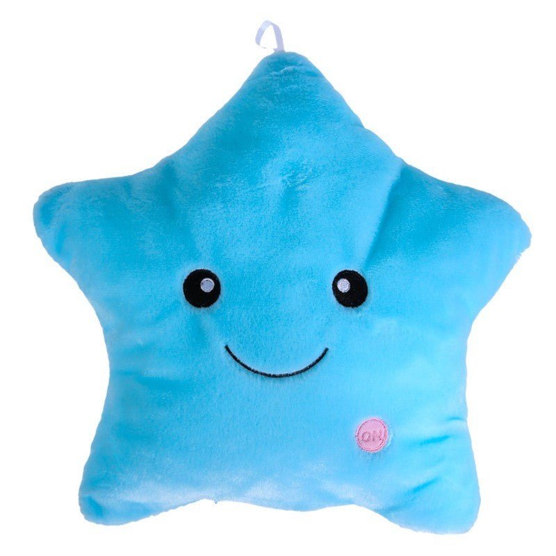 34CM Unique Toy Luminous Pillow Vivid Star Design LED Light Colorful Cushion Stars Plush Pillow Toys For Kids Children Girl - MyMobile