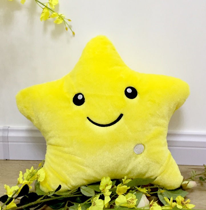 34CM Unique Toy Luminous Pillow Vivid Star Design LED Light Colorful Cushion Stars Plush Pillow Toys For Kids Children Girl - MyMobile