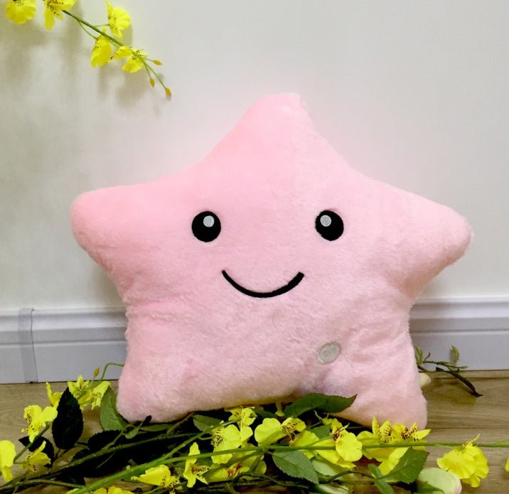 34CM Unique Toy Luminous Pillow Vivid Star Design LED Light Colorful Cushion Stars Plush Pillow Toys For Kids Children Girl - MyMobile