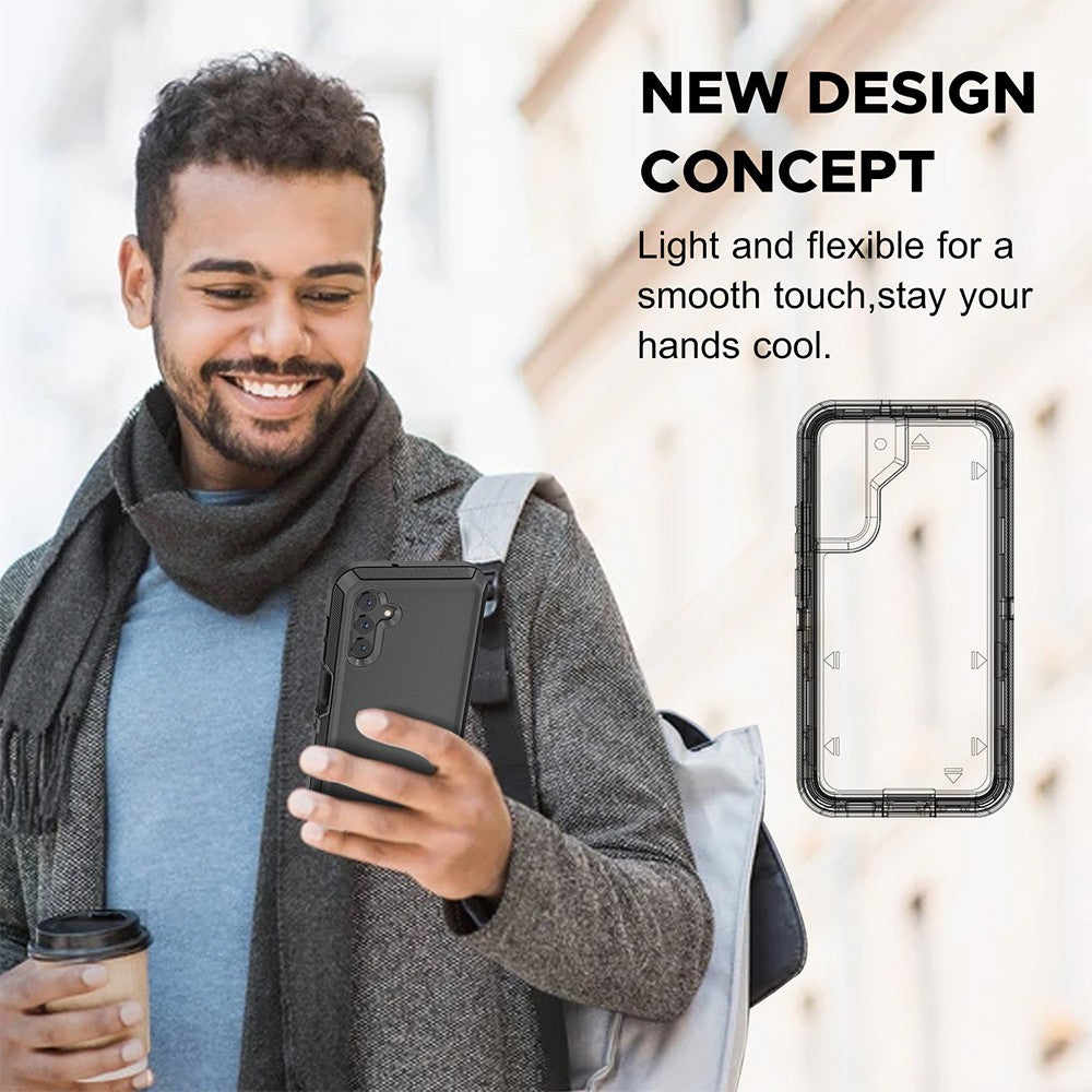 Shockproof Robot Armor Hard Plastic Case Cover with Belt Clip for Samsung Galaxy A17 5G A176B / A26 5G A266B