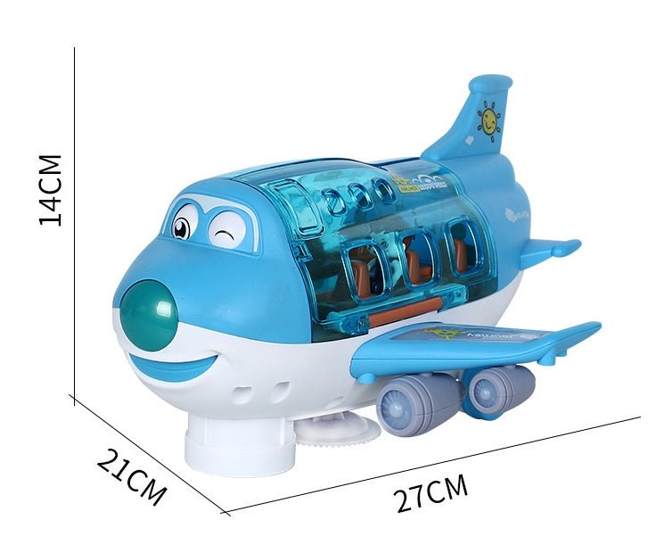 360 Rotating Electric Plane Airplane Toys For Kids Bump And Go Action Toddler Toy Plane With LED Flashing Light Sound For Boys - MyMobile