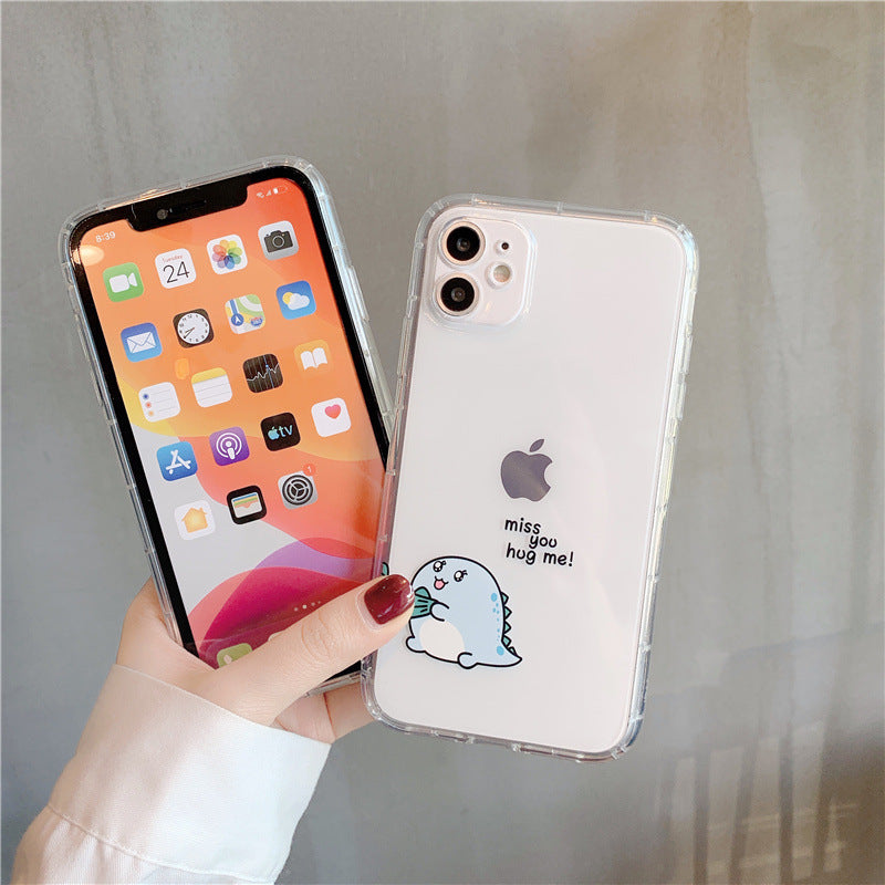 Simple Transparent Airbag Anti-fall Mobile Phone Case Protective Cover For iPhone 14