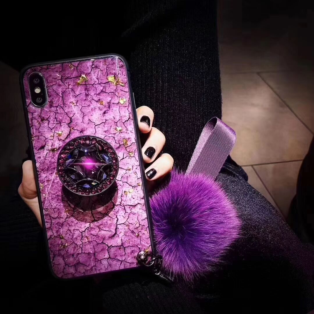 Gold foil Epoxy Mystery Purple Cover For Huawei P 20