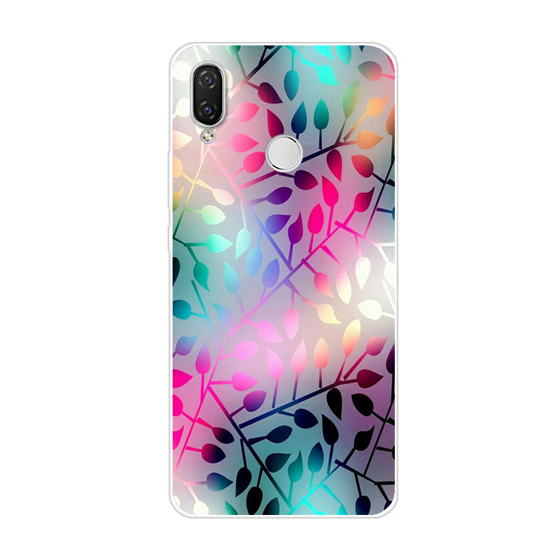 TPU painted mobile phone case cute painted protective cover For Huawei P3o