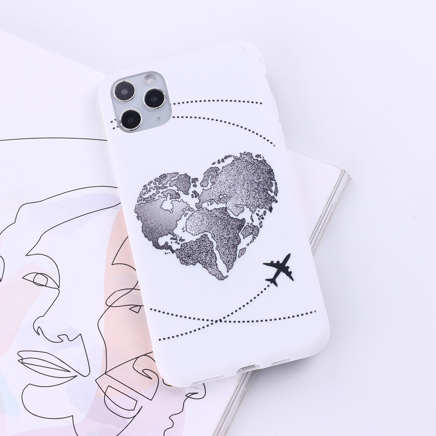 Simple flight map mobile phone soft case - MyMobile