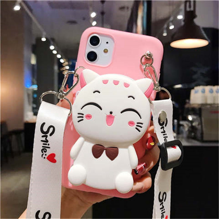 Cartoon silicone Wallet Case For Huawei P30