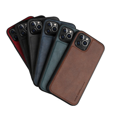 Plain Leather Phone Case For iPhone 14