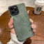 Simple Solid Color Fur Phone Case For iPhone 14