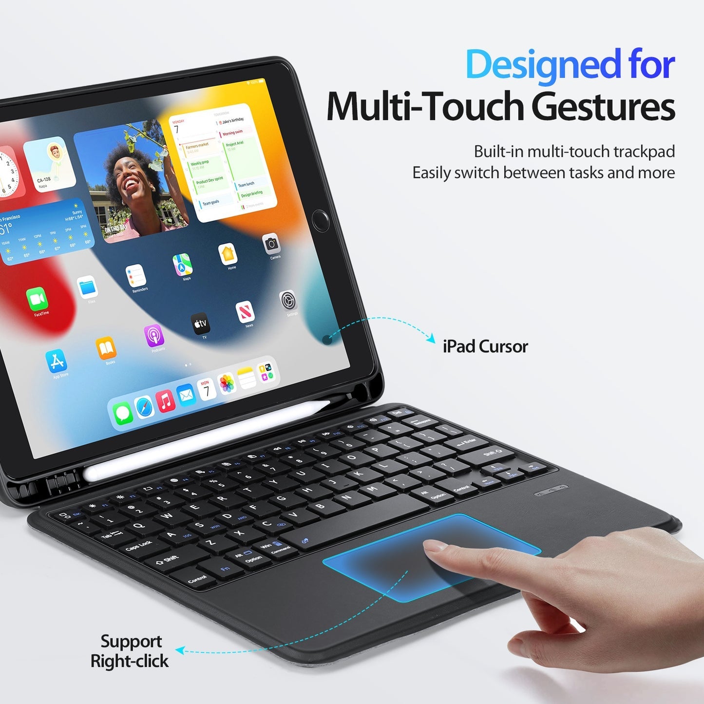 Dux Ducis Keyboard With Protective Case For Ipad Air 4i/pad Pro 11 2018/2020/2021 10.9