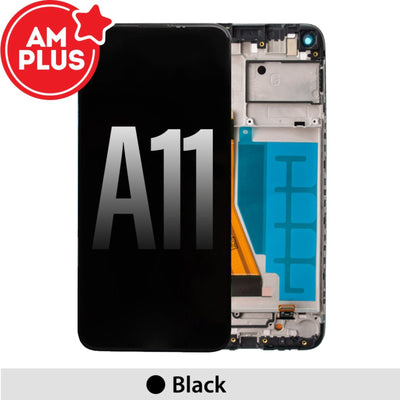AMPLUS OLED Screen Replacement Digitizer with Frame for Samsung Galaxy A11 A115F-Black
