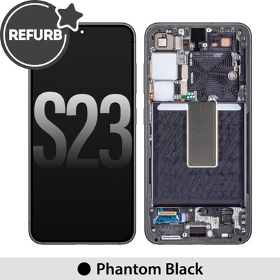 Samsung Galaxy S23 5G S911B REFURB OLED Screen Replacement (SERVICE PACK SCREEN REFURBISH NEW FRAME ASSEMBLED )