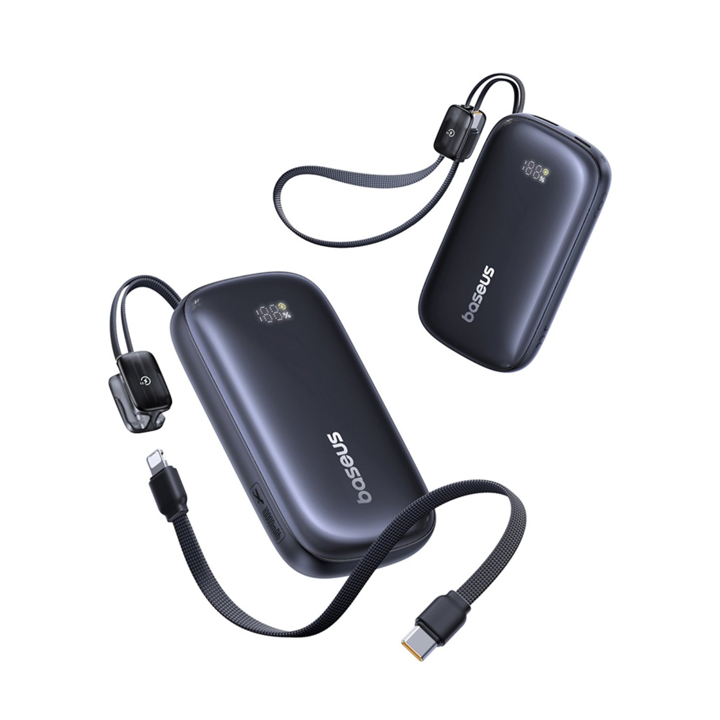 Baseus EnerFill FC21 Qpow 3 Ultra Digital Display Power Bank With Detachable Cable 10000mAh 45W