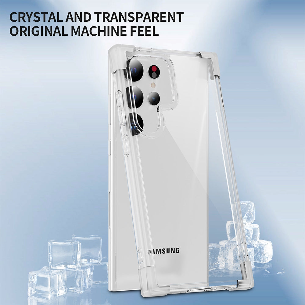 Anti-Shock Space Protective Clear Case Cover for Samsung Galaxy S24 Ultra-Transparent