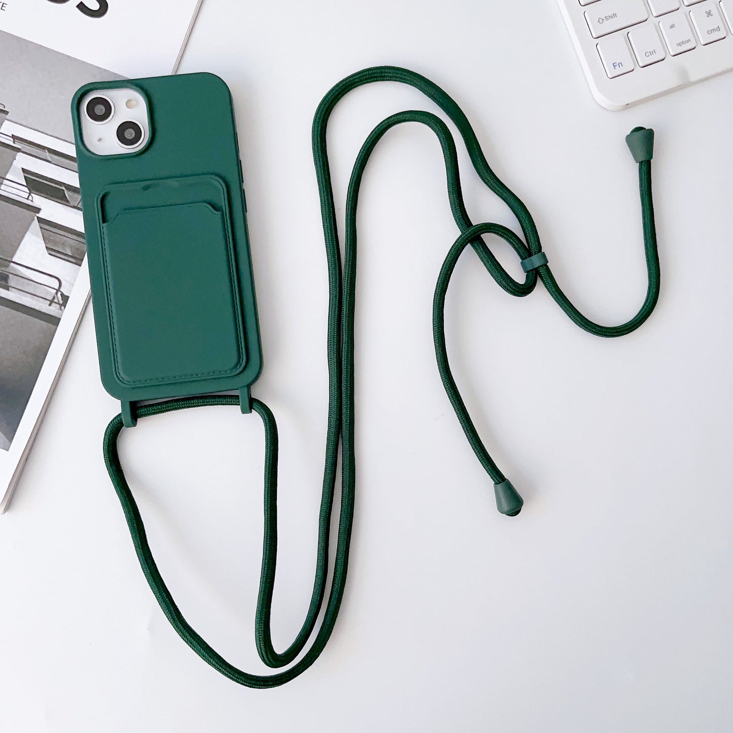 Integrated Card Holder Cross Body Lanyard Phone Case - MyMobile