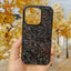 Gold Foil Carbon Fiber Forged Grain Phone Case For iPhone 16