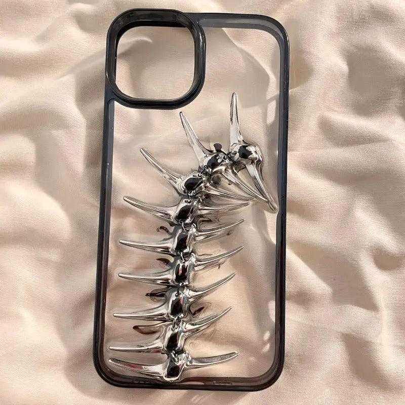 Blooming Three-dimensional Metal Fishbone Applicable To 14 Phone Case Online Only