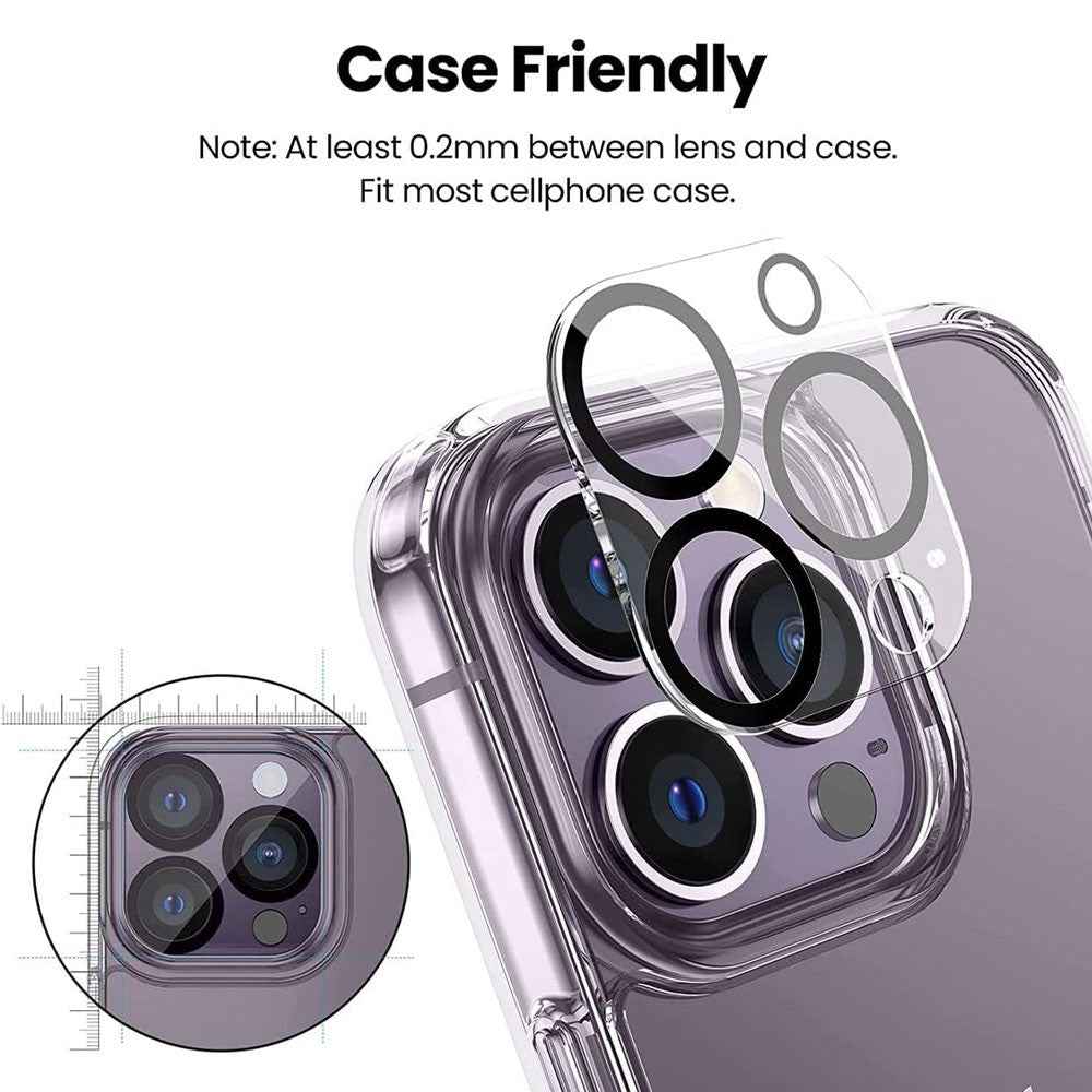 Kinglas 3D Silk Printing Camera Lens Protector Film for iPhone 15 Pro / 15 Pro Max