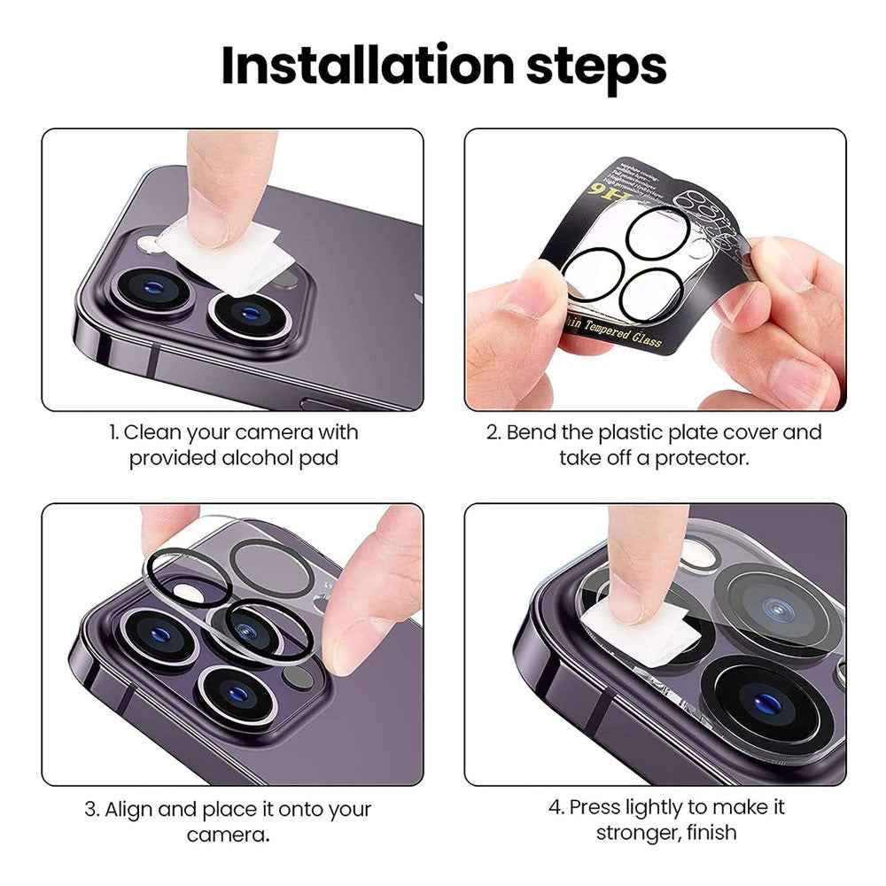 Kinglas 3D Silk Printing Camera Lens Protector Film for iPhone 15 Pro / 15 Pro Max