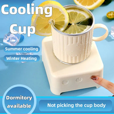 Mini Quick Cooling Cup Beer Beverage Rapid Refrigeration Ice Maker Machine Cold Drink Heating Home Dormitory Food Grade 400ml Kitchen Gadgets