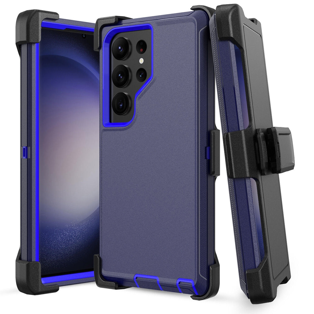 Shockproof Robot Armor Hard Plastic Case Cover with Belt Clip for Samsung Galaxy S24 Ultra