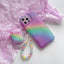 Transparent Rainbow Headset Drop Proof Phone Case For iPhone 14