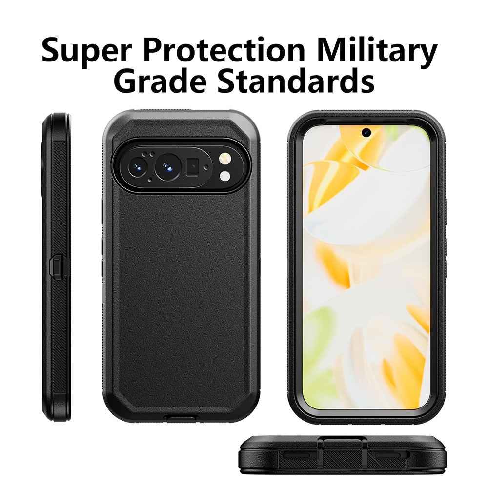 Shockproof Robot Armor Hard Plastic Case Cover with Belt Clip for Google Pixel 10 / 10 Pro
