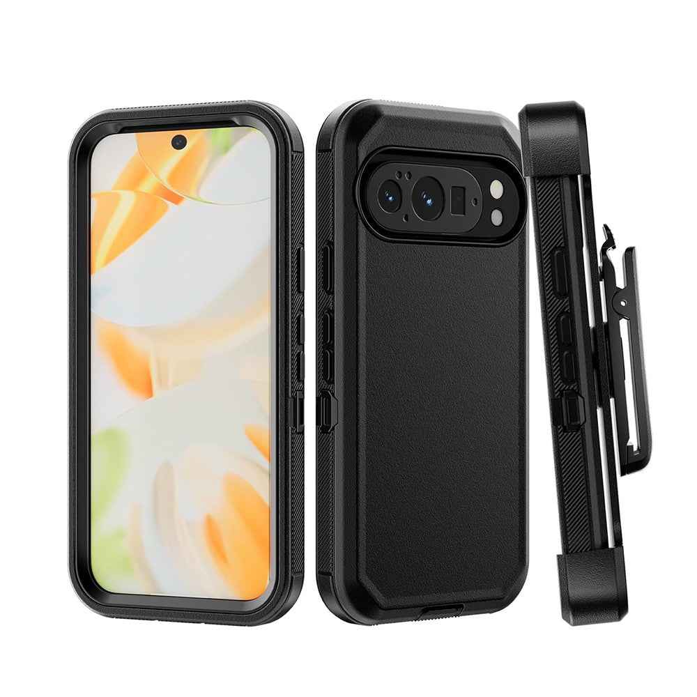 Shockproof Robot Armor Hard Plastic Case Cover with Belt Clip for Google Pixel 10 / 10 Pro