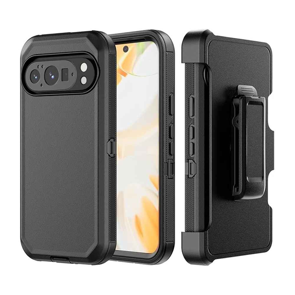 Shockproof Robot Armor Hard Plastic Case Cover with Belt Clip for Google Pixel 10 / 10 Pro